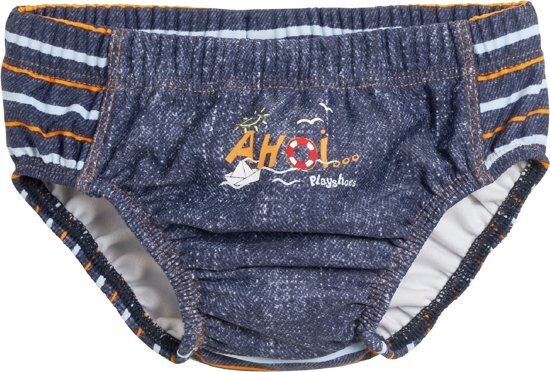 Playshoes UV wasbare Zwemluier Kinderen Jeans - Blauw - Maat 74/80