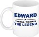 Bellatio Decorations Edward mok - man myth legend - koffiemok - 300 ml - donkerblauw - keramiek