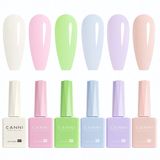 Canni - Gellak - 6 stuks - HEMA-vrij - TPO-vrij - Gellak nagellak - Gel lak - Gellac - Pink Gellac - Gellak set kleuren - Gellak starterspakket - Gellak rood - Gellak roze