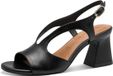 Tamaris Dames Sandalen Zwart Leer Blokhak 5-7 cm Maat 37