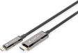 Digitus AK-330150-150-S Câble HDMI Câble de connexion HDMI / USB-C Connecteur HDMI-A, connecteur USB-C 15 m Noir 4K UHD, Aluminium