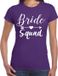 Bellatio Decorations Vrijgezellenfeest T-shirt voor dames - Bride Squad - paars - trouwen/bruiloft XS