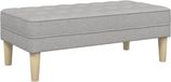 vidaXL Bank met kussen Wolkgrijs 113 x 57 x 39 cm Stof