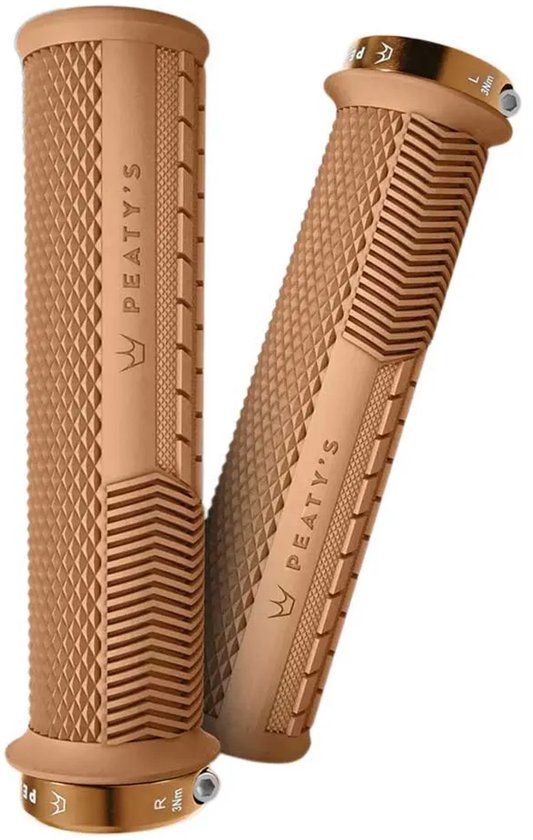 Peaty's Monarch Knurl Thin Handvatten 130 mm Bruin
