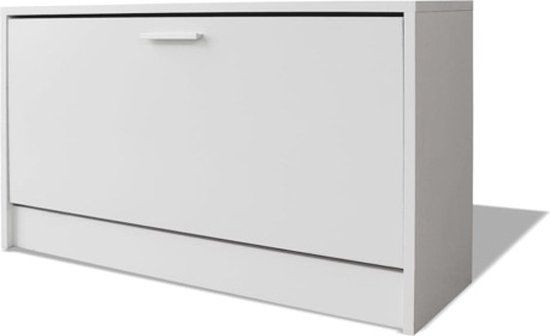 vidaXL Bureau met lade en kastje 100x40x73 cm wit
