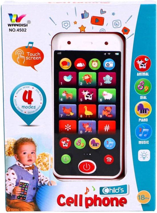 Top1Toys Mobiele telefoon met licht en geluid - Multicolor - Nederlands
