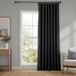 HPD Half Price Drapes Gordijnen linnen, extra groot, zwart, BOCH-LN21333-84-DW