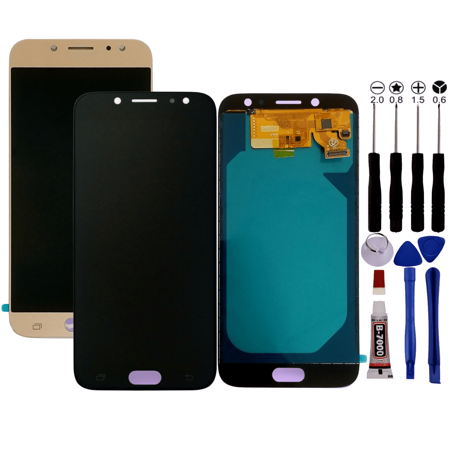 NONE Samsung Scherm voor Samsung J7 PRO Zwart J730 J730F J730Y Zwart + Gereedschap