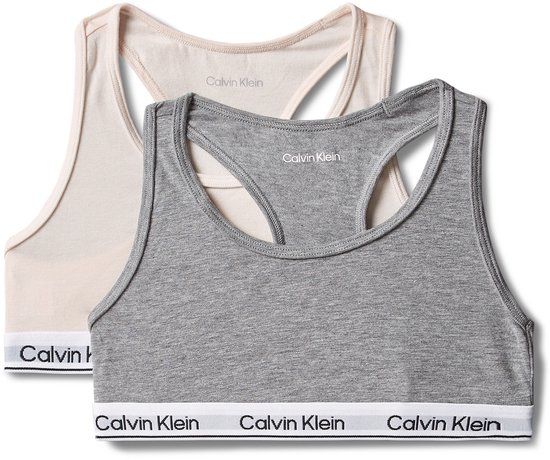 Calvin Klein Bh top zalmroze/grijs