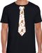Bellatio Decorations stropdas Kerst t-shirt gingerbread en zuurstokken - shirt - heren - zwart XL