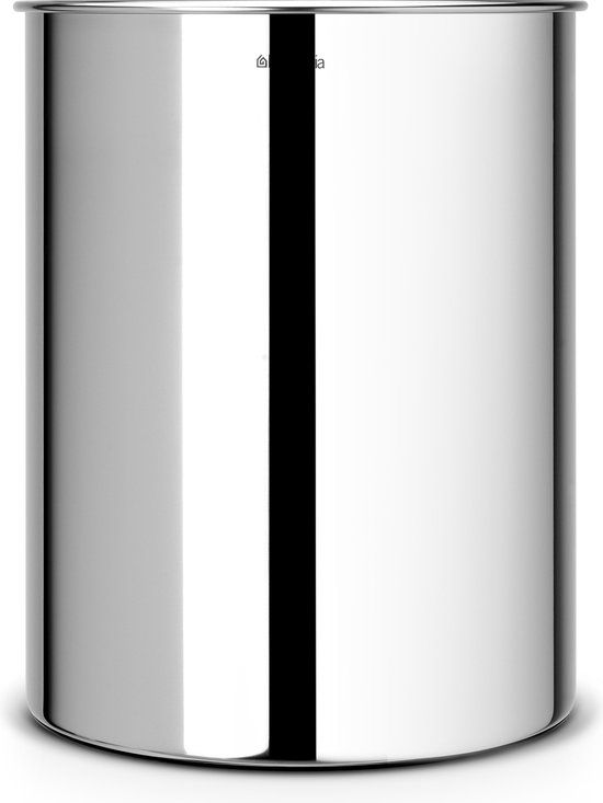 Brabantia Prullenbak / Papierbak - 15 liter - Brilliant Steel - Rond