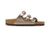 Birkenstock Slippers Dames Florida Bs, Maat: 37, Materiaal: Leatherlook, Kleur: Bronskleurig