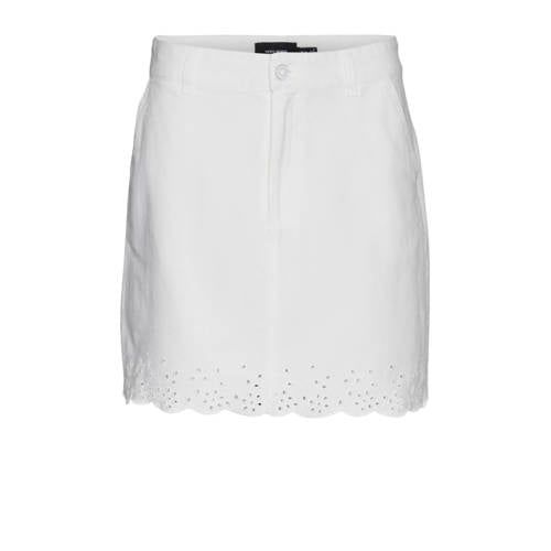 VERO MODA VMBOLINA Mini Denim Skirt - Ecru