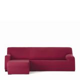 Eysa Bi-elastische bankhoes voor chaise longue, met korte arm aan de linkerkant, kleur: bordeaux, design Harlem