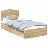 vidaXL Opbergbed Sonoma Eik 90 x 190 cm