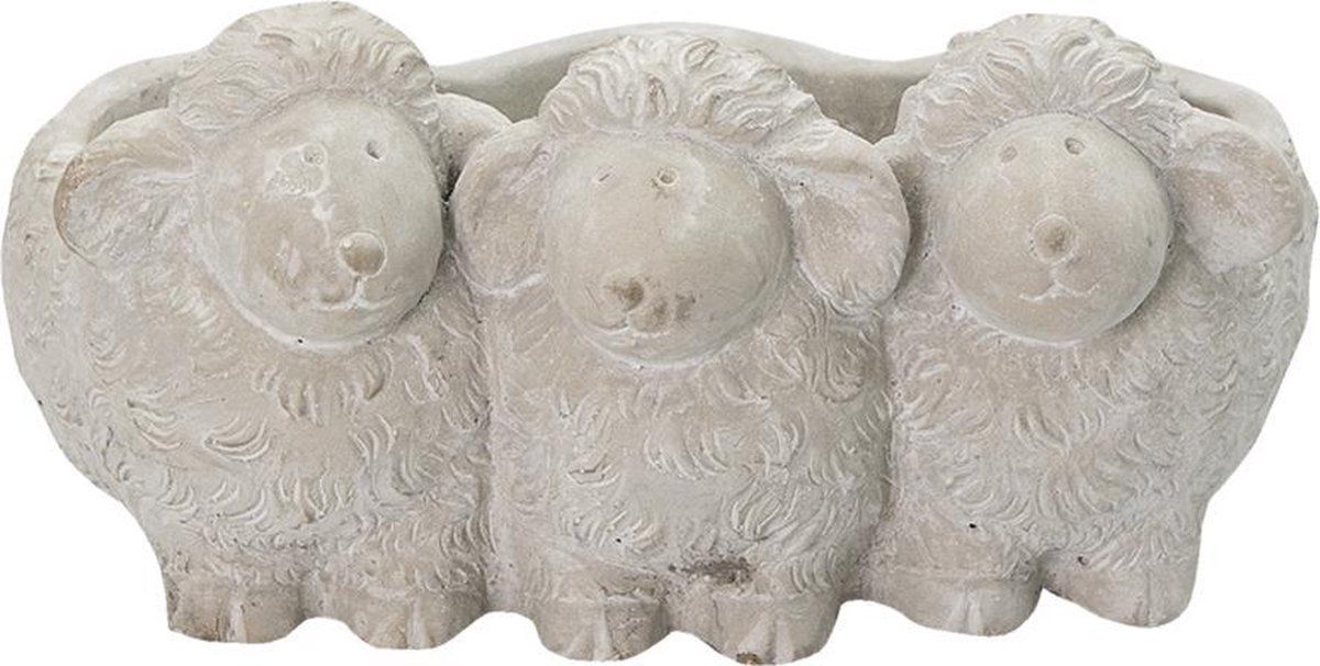 Clayre & Eef Bloempot Schaap 26x20x12 cm Grijs | Plantenpot