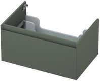 INK - Onderkast 1 Lade Greeploos Gelakt 45gr - 700x450x350 Mm - Mat Beton Groen