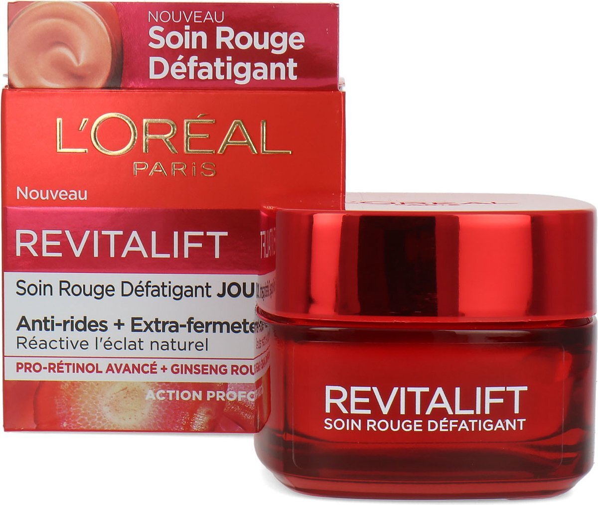L'Oréal Revitalift – rode verzorging tegen rimpels en glans – 50 ml