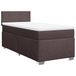 vidaXL Boxspring met matras donkerbruin stof 160x200 cm