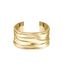BOSS Sieraden Dames RIPPLE Collectie Bangle Armband in Geel Goud met Ripple Lines - 1580774