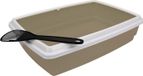 AIME Kattenbak met rand, taupe, inclusief schep, 44 x 34 x 11 cm