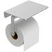 Wiesbaden Alonzo Porte-rouleau avec tablette - Inox brossé