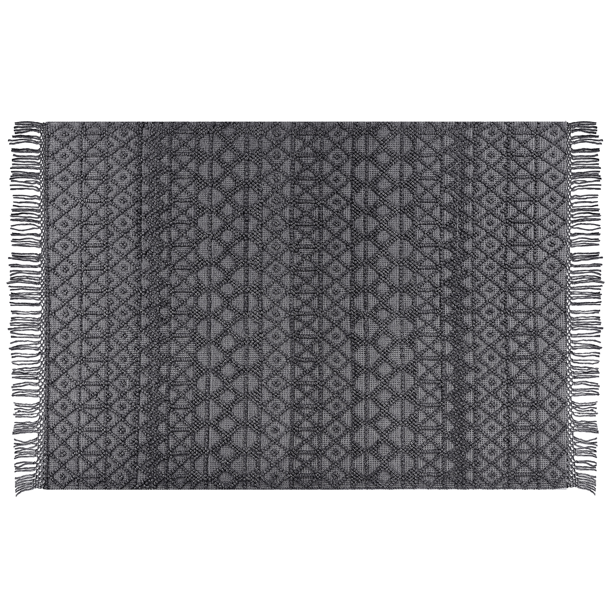 BELIANI Beliani ALUCRA - Modern vloerkleed - Zwart - 160 x 230 cm - Wol