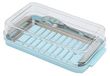 Elzusha - Récipient à beurre en acier inoxydable - Couvercle en plastique incassable - Coupe-beurre intégré - Durable - Grande capacité - Bords lisses et épais - Boîte à beurre