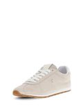 Guess Chaussures de sport en daim beige avec semelle en caoutchouc, lacets blancs, style rétro décontracté, rose bonbon, 40 EU