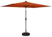 Parasol de jardin en polyester terre cuite avec lumières LED et base 2 x 3 m