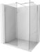 Mexen Kioto paroi de douche Walk-in 75 x 70 cm, transparent, nickel brossé