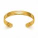 Cilla Jewels Goudkleurige Damesarmband - Ribbelprofiel