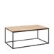 Hanah Home Stijlvolle koffietafel met metalen frame, walnoot en zwart, 100 x 60 x 42 cm, 100% melamine gecoat deelbord, 16 mm dik, modern design voor de woonkamer