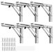 SolidKeus - Set van 6 Sterke Vouwsteunen voor Wandmontage van RVS