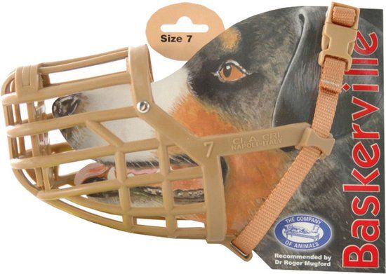 Company Of Animals Baskerville Classic Basket Muzzle Lichtbruin - Maat 7