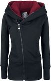 R.E.D. by EMP R.E.D. Rock-Engineered Design Zwart jack met capuchon van teddybont - Dames - 5XL