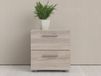 POPEI Table de chevet 2 tiroirs truffe