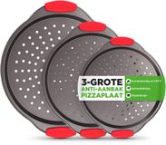 NutriChef 3-delige pizzabakset met siliconen handgrepen