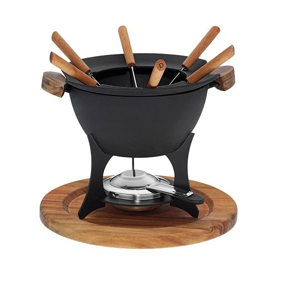 Kela 16644 - Fondueset - Zwart - Gietijzer