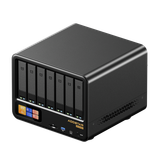 TKST AOOSTAR WTR MAX Mini PC AMD Ryzen 7 8845HS 6×3.5" HDD 5×M.2 SSD Dubbele 2.5G LAN USB4 DDR5 ECC RAM NAS Computer Opslagserver