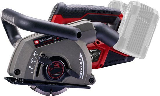Einhell Professional Accu Muurfrees TP-MA 36/30 Li BL Solo - Power X-Change - 36 V/Li-ion - Ø125 mm - Groefdiepte 5-30 mm - Groefbreedte 8-30 mm - Stofafzuiging - Incl. 2x diamantslijpschijven