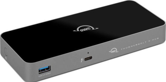 OWC Thunderbolt 5 Hub - 4x USB-C & 1x USB-A - 120 Gb/s - 140W - Silver/Black