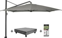 Platinum Icon zweefparasol 400x300 cm Manhattan met 150 KG voet en hoes