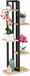 Merkloos Relaxdays plantenstandaard 5 etages - binnen - 117x43x22 cm - staal - mdf - lichtbruin