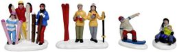 Santaville - Snow Sports Polyresin 9cm 4 stuks