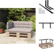 vidaXL Dossier voor palletbank 110 cm ijzer zwart
