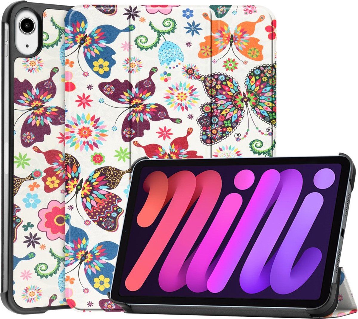 eforyou iPad mini (2021) Case / - / - / vlinders en bloemen