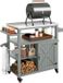 Outsunny Grillwagen - Roestvrij staal, vurenhout - 107 x 49,5 x 92,5 cm - Grijs