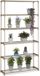 Merkloos Relaxdays Plantenrek binnen - 174 x 91 x 28 cm - Metaal - Bruin