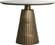 Light & Living Eettafel RIANNE Ø100x75cm Marmer Metaal Brons